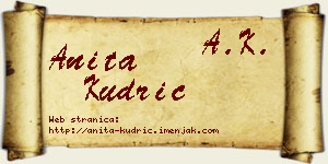 Anita Kudrić vizit kartica